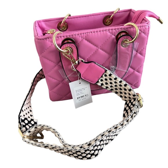 unbranded Handbags - Pink Quilted Vegan leather Shoulder Bag